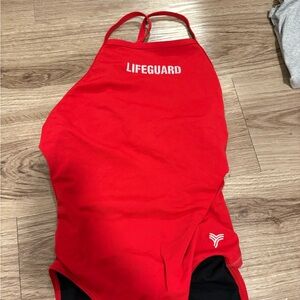 Red Lifeguard Swimsuit